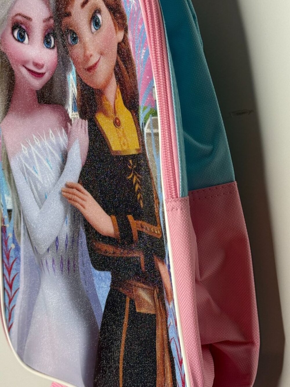 Disney Frozen Elsa Anna Kids Pink Blue Backpack NWT - Picture 3 of 7